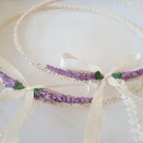 Handmade wedding crowns new with lavender decoration and boutonnieres