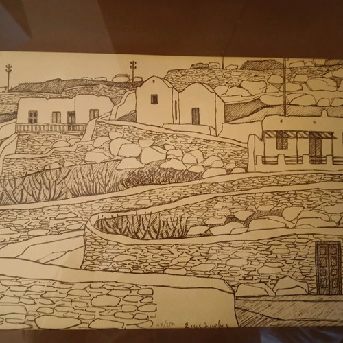 Sikelio̱tis Giorgos woodcut new, 66x52 cm, numbered