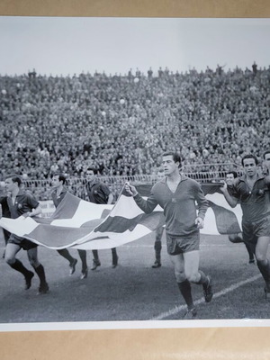 Aek Barcelona 1962 Football Match Photo like new