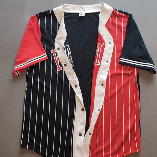Karl Kani College Block Pinstripe Baseball Shirt XL like new
