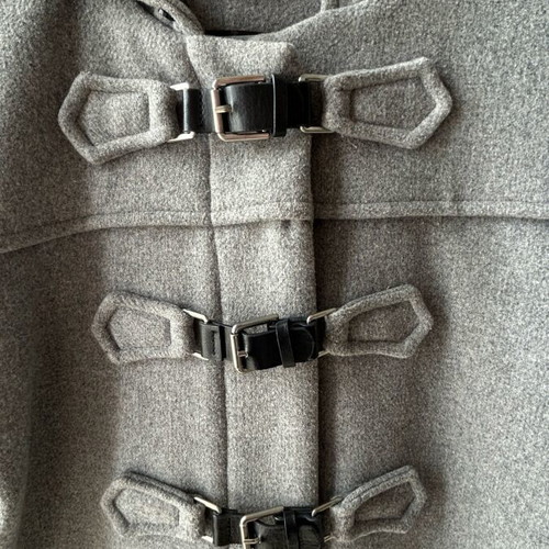 Stradivarius hooded coat gray like new size L