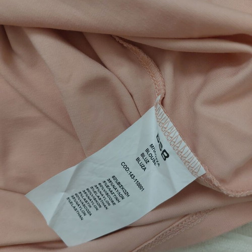 Bsb blouse like new, pink, size M with transparent sleeve