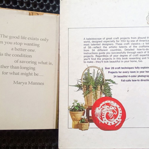The Good Life vintage book and Crafts From Around the World book