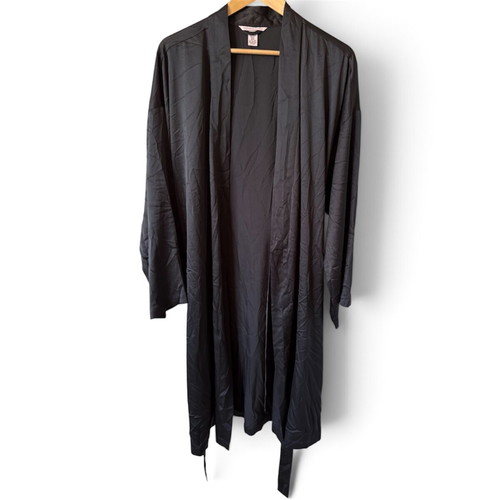 Victoria's Secret black satin robe, size XL XXL