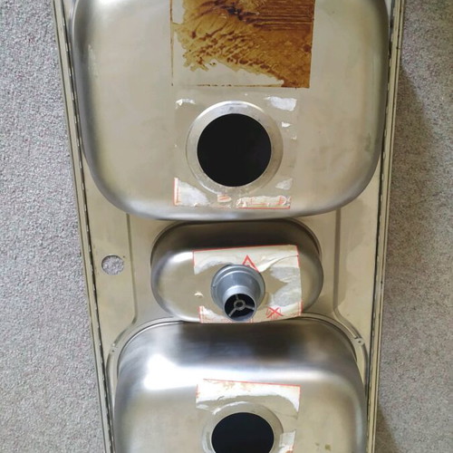 Inox Pyramis kitchen sink used 96x48 satin finish