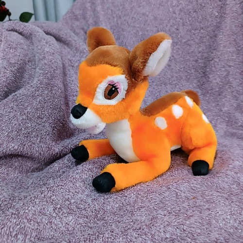 Plush deer 30 cm like new, orange
