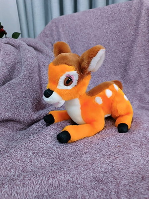 Plush deer 30 cm like new, orange