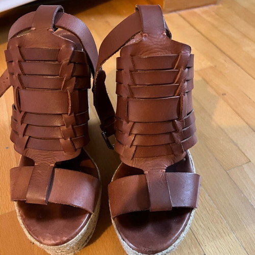 Ralph Lauren women's platform sandals like new, brown, size 37