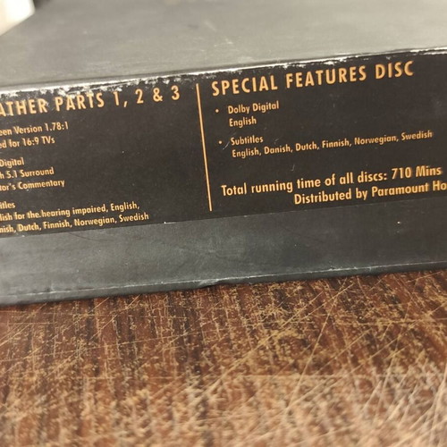 The Godfather DVD collection used, 5 disc set, English subtitles