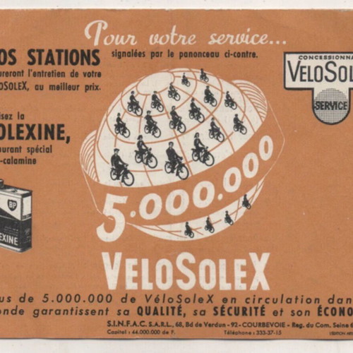Velosolex Bicycle 'Use and Maintenance' French Brochure 1969 used