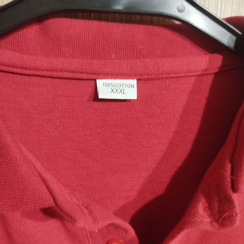 Polo shirt new, 3XL, red, 100% cotton