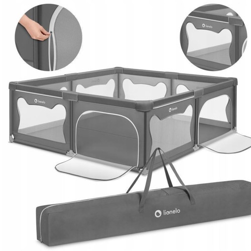 Lionelo Willow XL playpen used, grey color