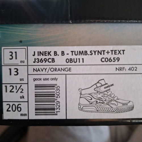 Geox kids athletic boots with lights used, size 31