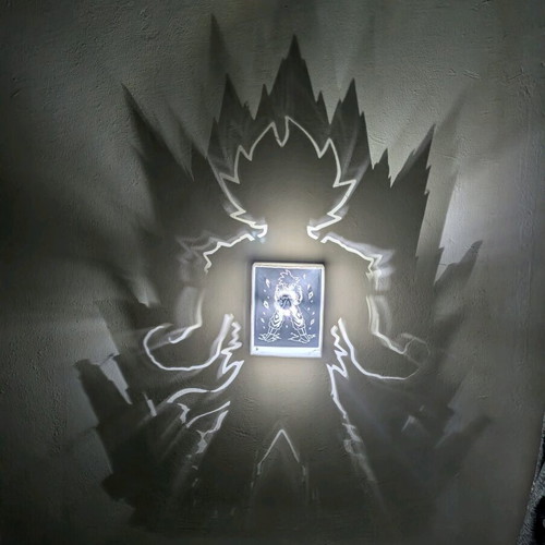 Super Saiyan Goku wall lamp 3D printed made to order