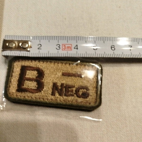 Blood type B- patch new with velcro