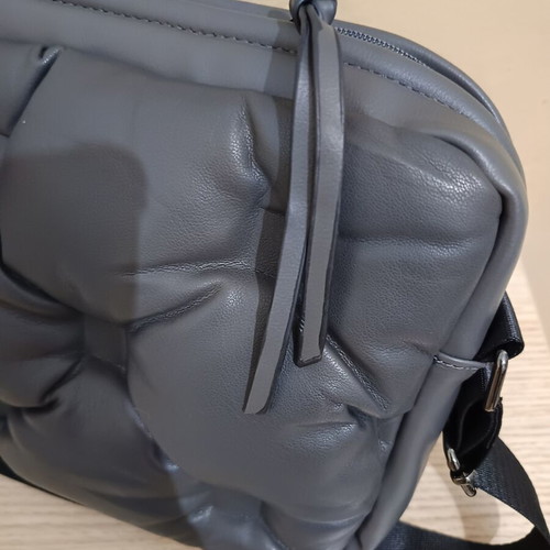 Crossbody bag, gray, 29×23×6.5 cm