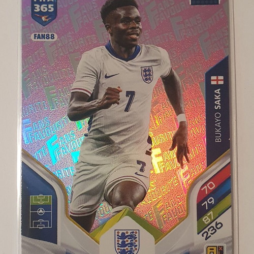 Panini FIFA 365 Andrenalyn XL 2026 Fans Favorite Pink Card Bukayo Saka