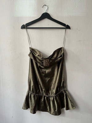 Satin top Iso μεταχειρισμένο, μέγεθος M, πράσινο
