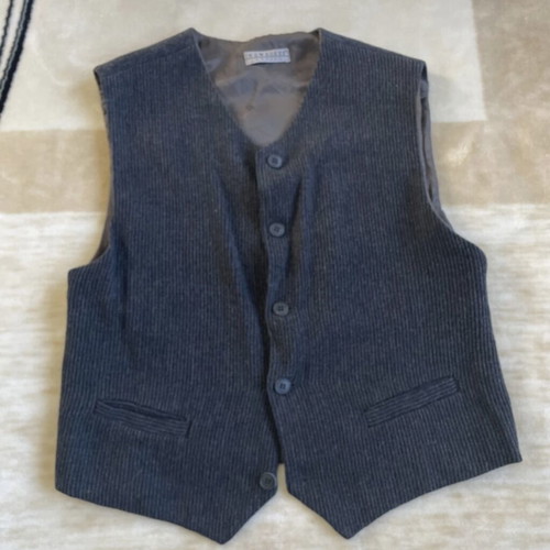New Boxer wool vest M like new, black and gray