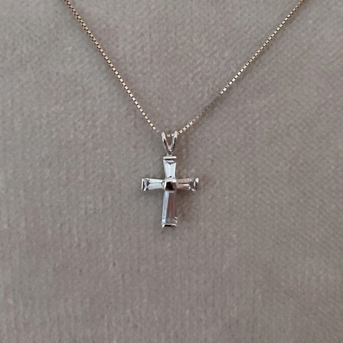 Silver cross 925 new, hammered silver