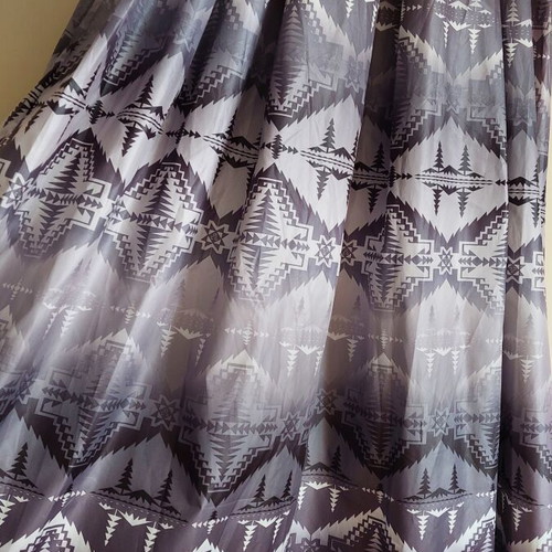 Maxi skirt by Panos Apergis, like new, tribal print grey and black
