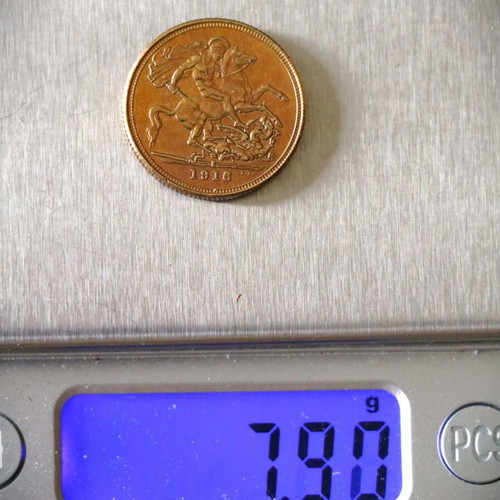 English Gold Pound Coin 24K George King Replica New