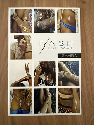 Flash Tattoo μεταλλικά προσωρινά τατουάζ, 4 καρτέλες, καινούργιο
