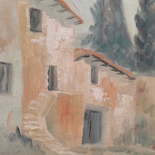 Dimitris Sarris painting used, acrylic 45x35 cm