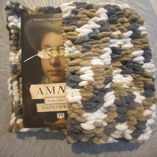 Handmade knitted book cover like new
