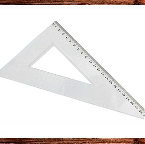 Τρίγωνο πλαστικό με πατούρα 60' Ulmann 26cm