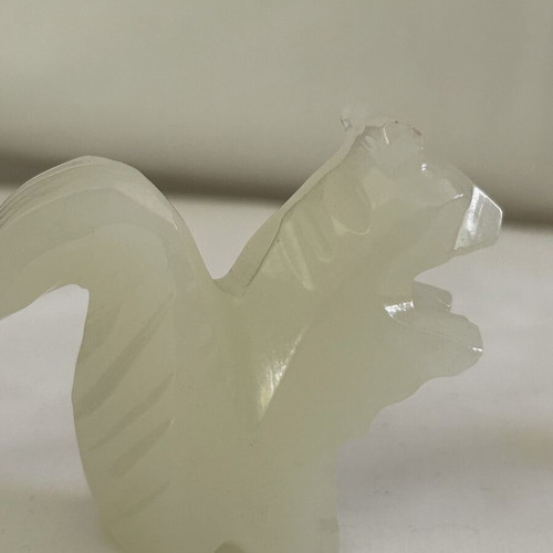 Onyx carved animal figurines, vintage British Fossils