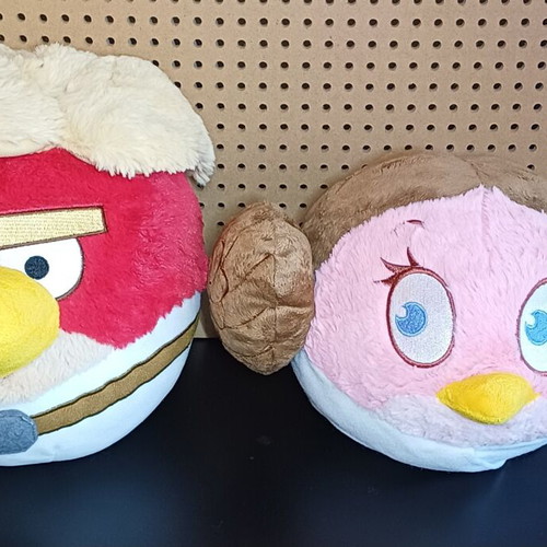 Angry Birds Star Wars plush set large size Luke & Leia