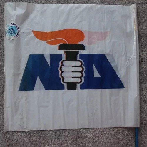 Vintage New Democracy Flag used, 56 x 50 cm