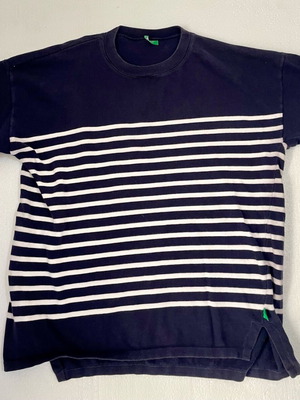 Marinière blouse United Colors of Benetton blue striped like new XL
