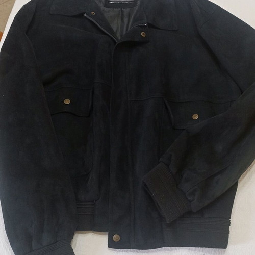 Men's suede jacket from Italy used, size XL, black
