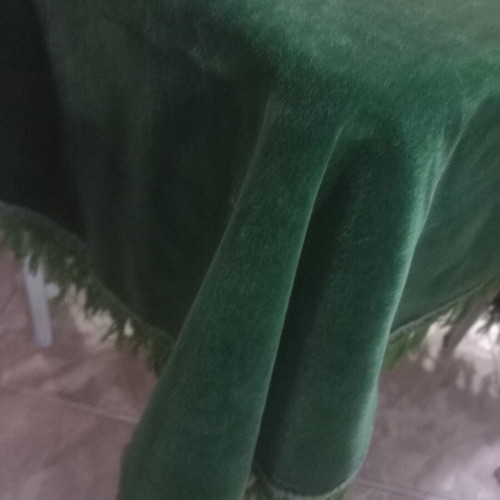 Vintage velvet tablecloth 1.60×1.60 with fringes like new