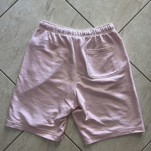Nike Sportswear pink shorts with multicolor embroidered logo, size S
