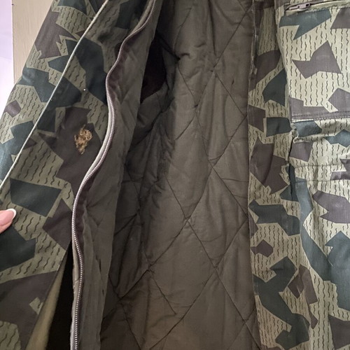 Camouflage heavy thick coat with removable inner layer