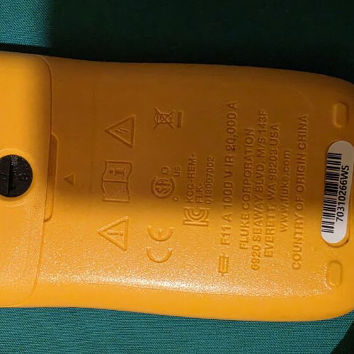 Fluke 107 multimeter, max voltage 600V