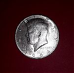  Συλλεκτικό, ασημένιο  νόμισμα, Αμερικάνικο του 1964. HALF DOLLAR KENNEDY.