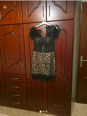 Oreon Komso dress, black and beige, size M