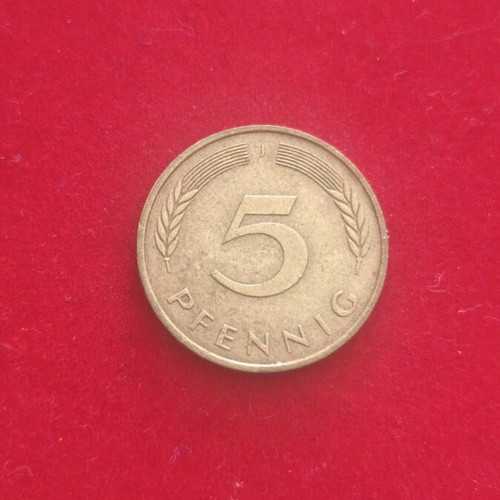 Germany 5 Pfennig coin used