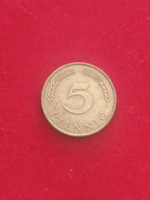 Germany 5 Pfennig coin used
