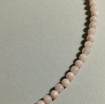 Minimalist handmade choker necklace with natural pink quartz beads new