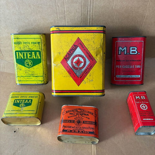 Tin boxes used, pack of 6 pieces