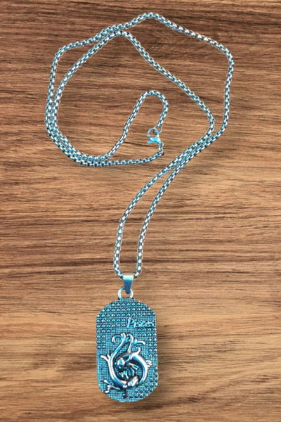 PISCES - Dog Tag Necklace / РИБИ - Dog Tag Гердан