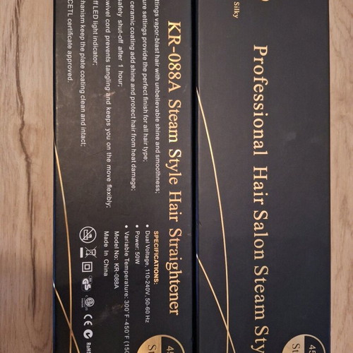 Steam Hair Straightener KR-088A like new with box