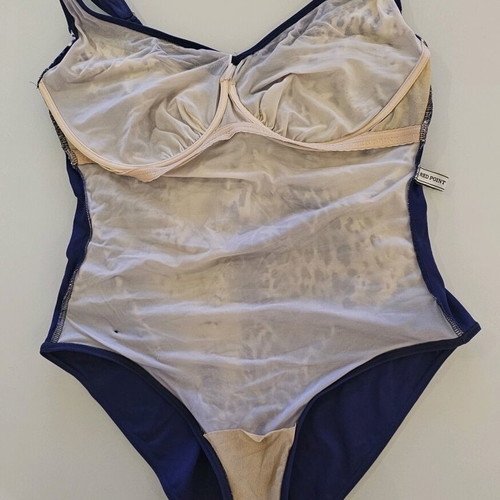 Red Point Leopard One-Piece Swimsuit like new with embroidery