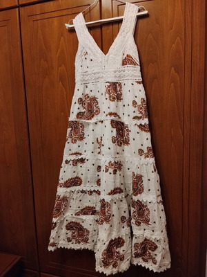 Dress one size new, long, white