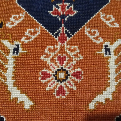 Handmade counted embroidery table runner new